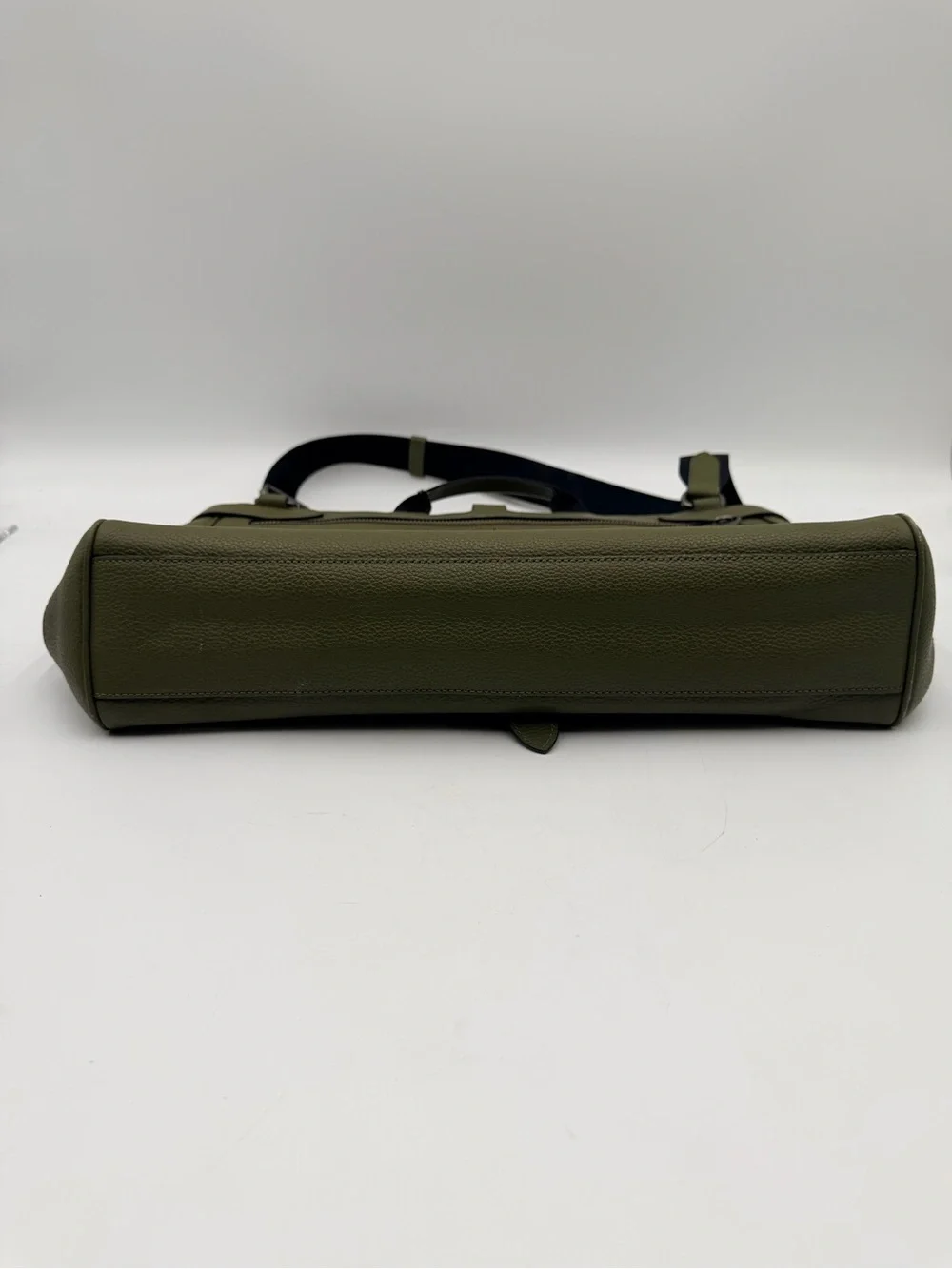 Coach Hudson F36810 Olive Saddle Pebbled Leather Messenger Laptop Bag